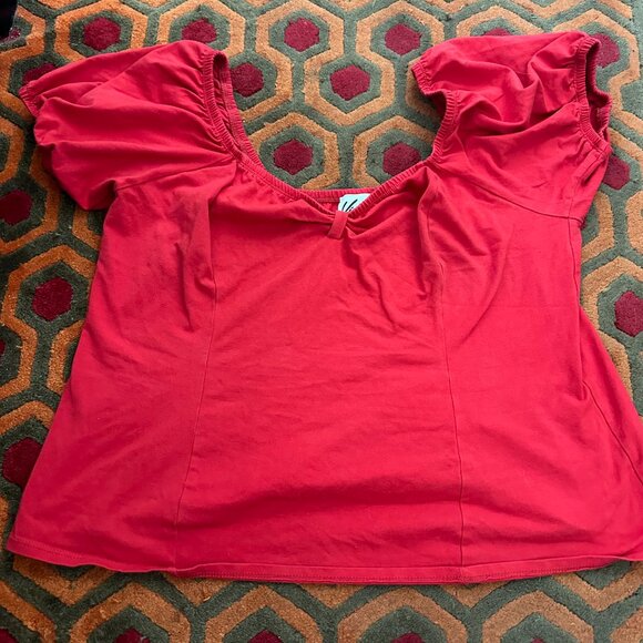 Powder Puff Top Red 4x Vixen by Micheline Pitt - Picture 2 of 4